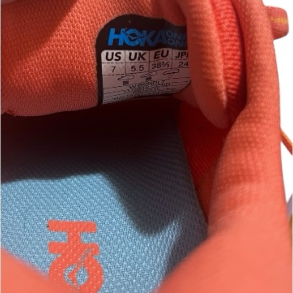 NEW HOKA ONE ONE Womens Bondi 7 Mesh Camellia Coastal Trainers 7 - Picture 6 of 9